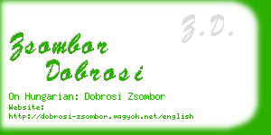 zsombor dobrosi business card